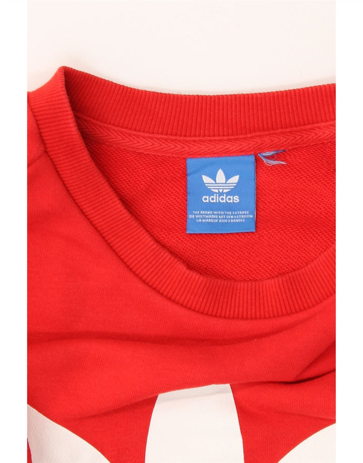 Pulover cu grafic pentru femei Adidas UK 8 Small Red