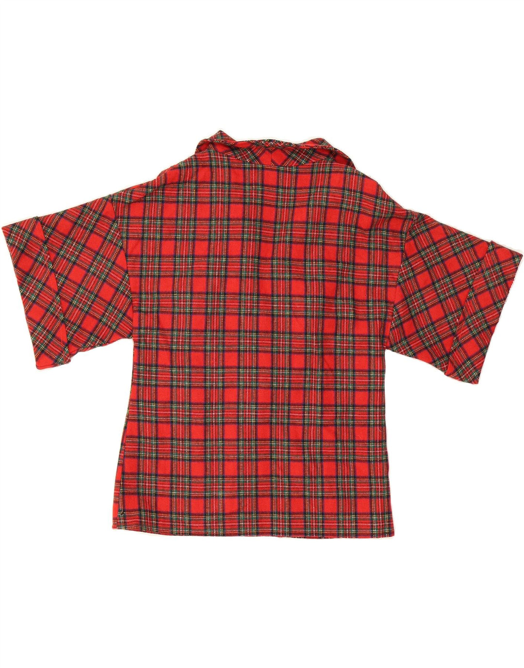 VINTAGE Womens Short Sleeve Blazer Jacket UK 10 Small Red Check Vintage Vintage and Second-Hand Vintage from Messina Hembry 