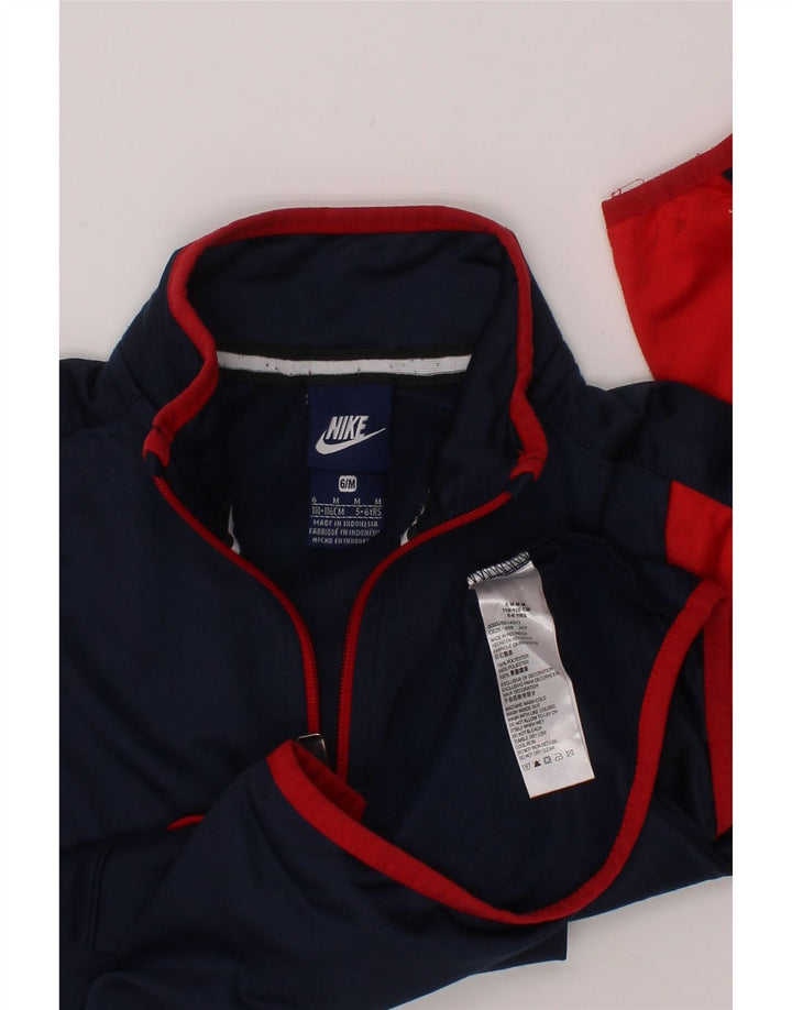 NIKE Boys Tracksuit Top Jacket 5-6 Years Medium Navy Blue Colourblock Vintage Nike and Second-Hand Nike from Messina Hembry 
