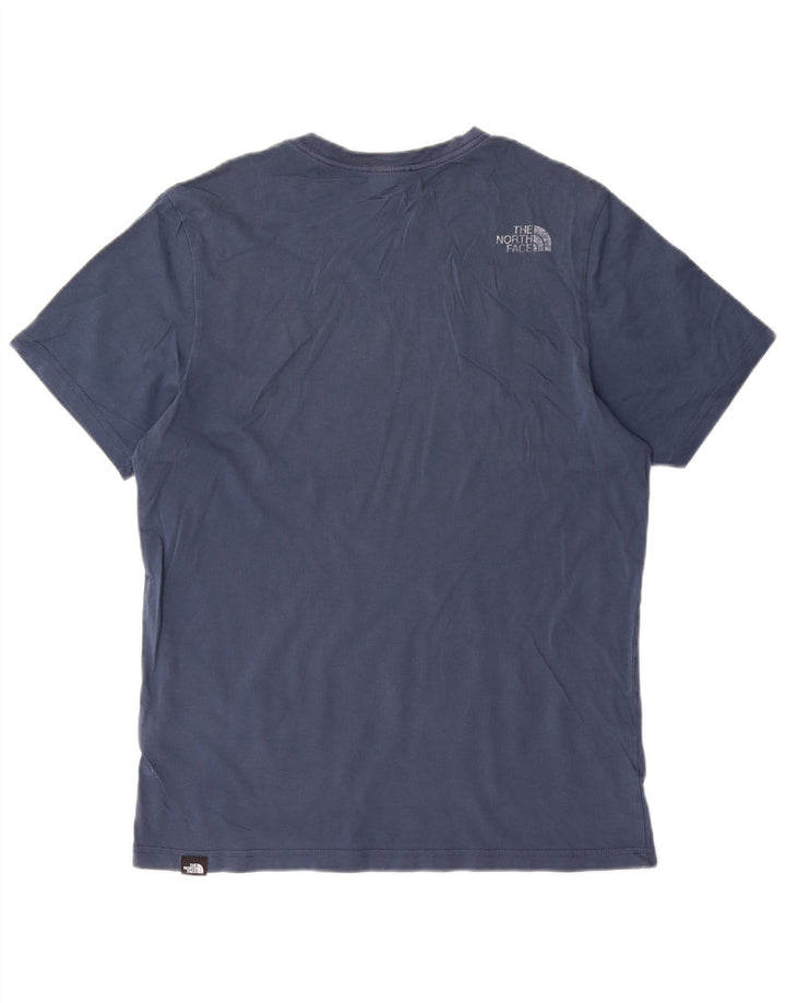 Tricou grafic pentru bărbați The North Face Top din bumbac albastru mediu