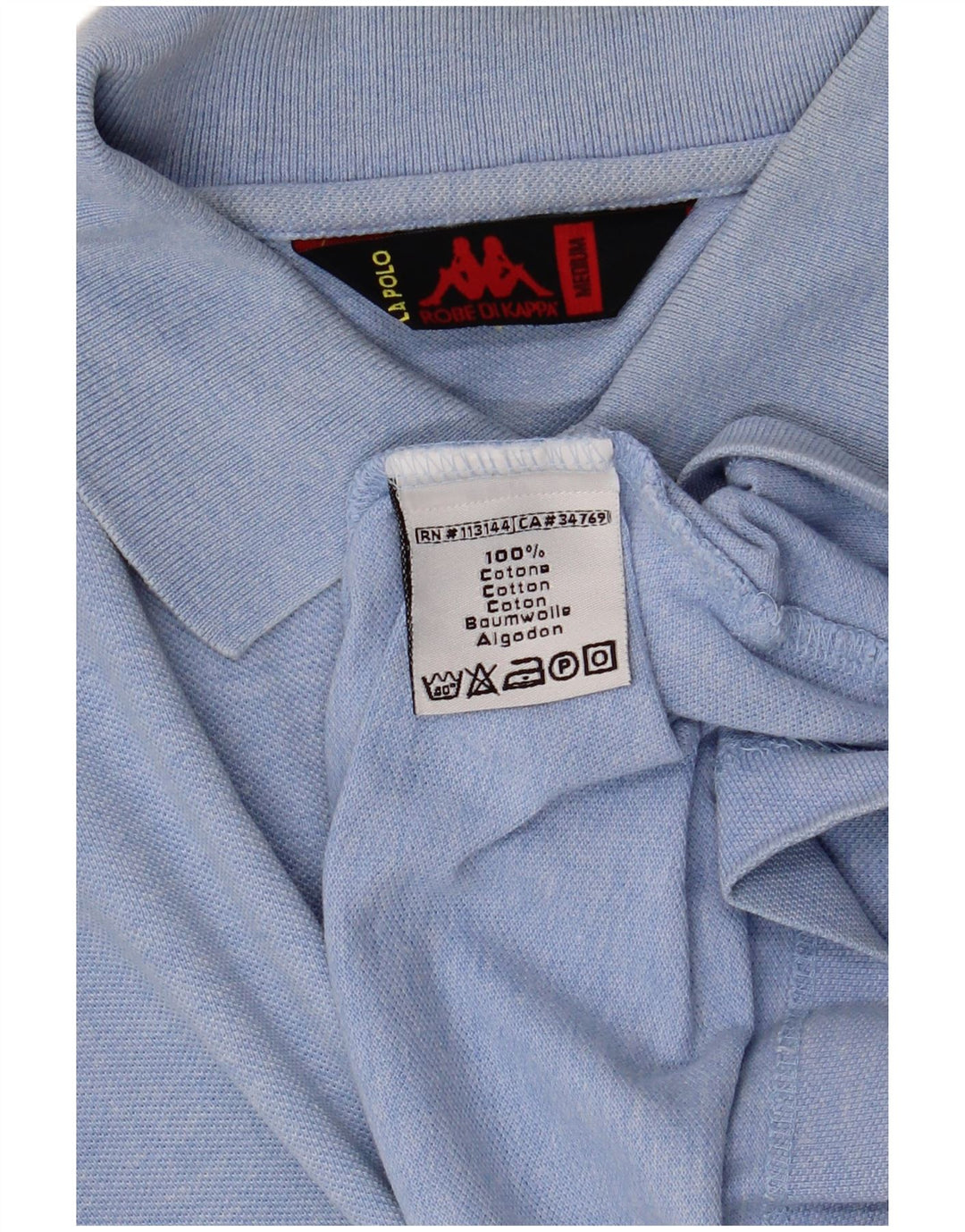 Cămașă polo pentru bărbați Kappa, bumbac albastru mediu