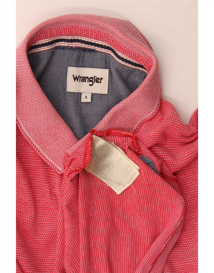 Tricou polo pentru bărbați Wrangler, bumbac roșu mare
