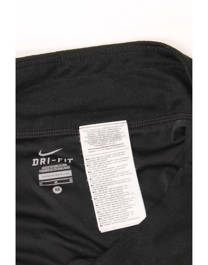 Pantaloni scurți sport Nike Dri Fit pentru femei UK 14 Poliester mediu negru