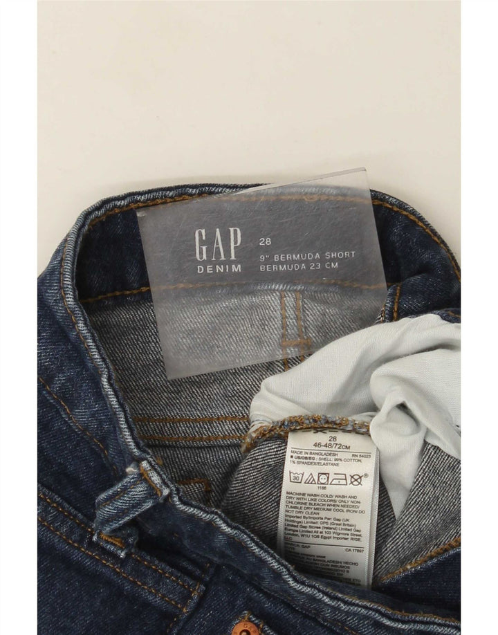 Bermudă pentru femei Gap, din denim, W28, bumbac albastru mediu