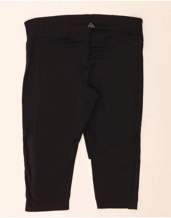 Leggings Capri REEBOK pentru femei UK 20/22 XL, poliester color bloc negru