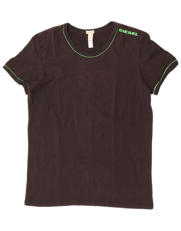 Diesel Bărbați Tricou Top Mediu Negru Bumbac