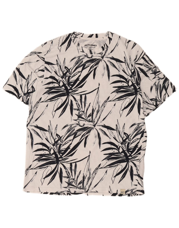 Jack & Jones Tricou Bărbați Top Mare Alb Floral Bumbac