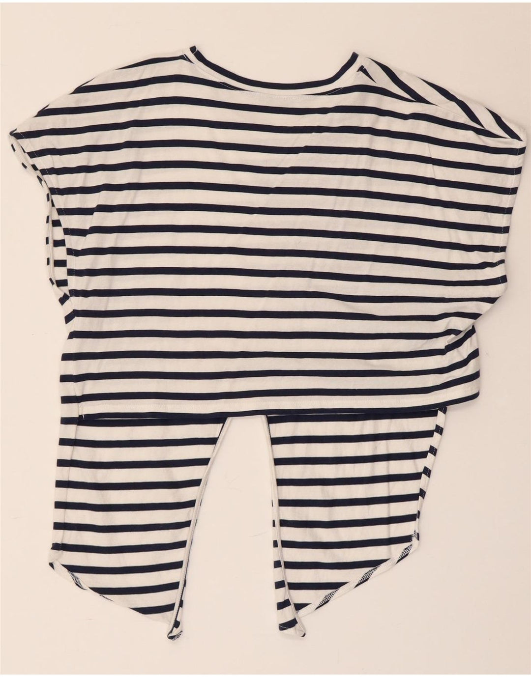 ZARA Womens Crop Top UK 14 Medium White Striped