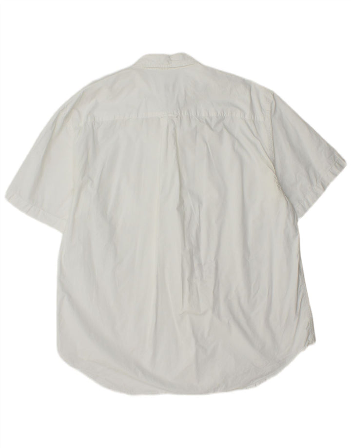 Cămașă cu mânecă scurtă pentru bărbați Lacoste Mărimea 44 XL Albă