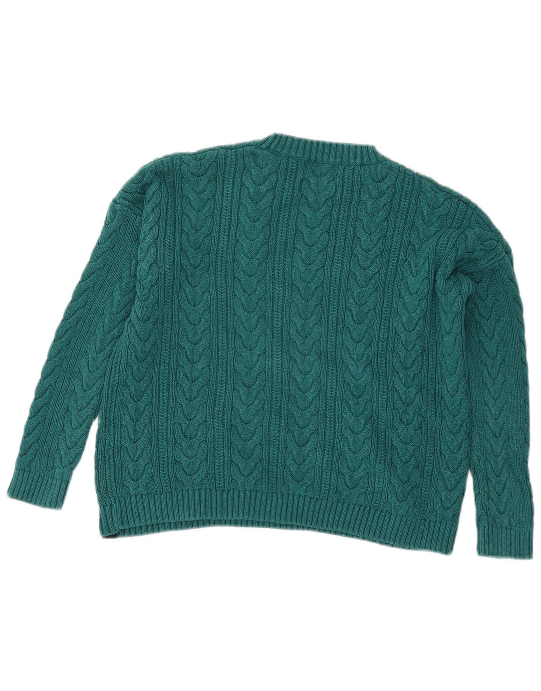SUPERDRY Pulover Crop Oversized Crew Deck Pulover UK 8 Mic Verde