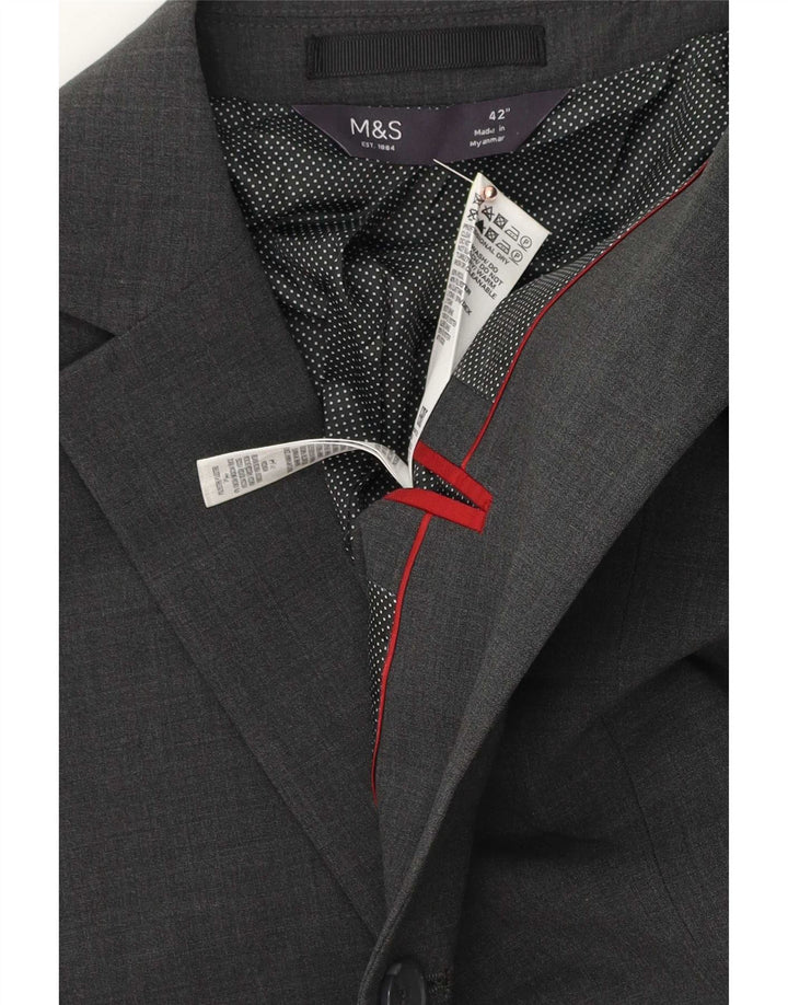 Marks & Spencer jachetă pentru bărbați cu 2 nasturi, UK 42, lână mare, gri