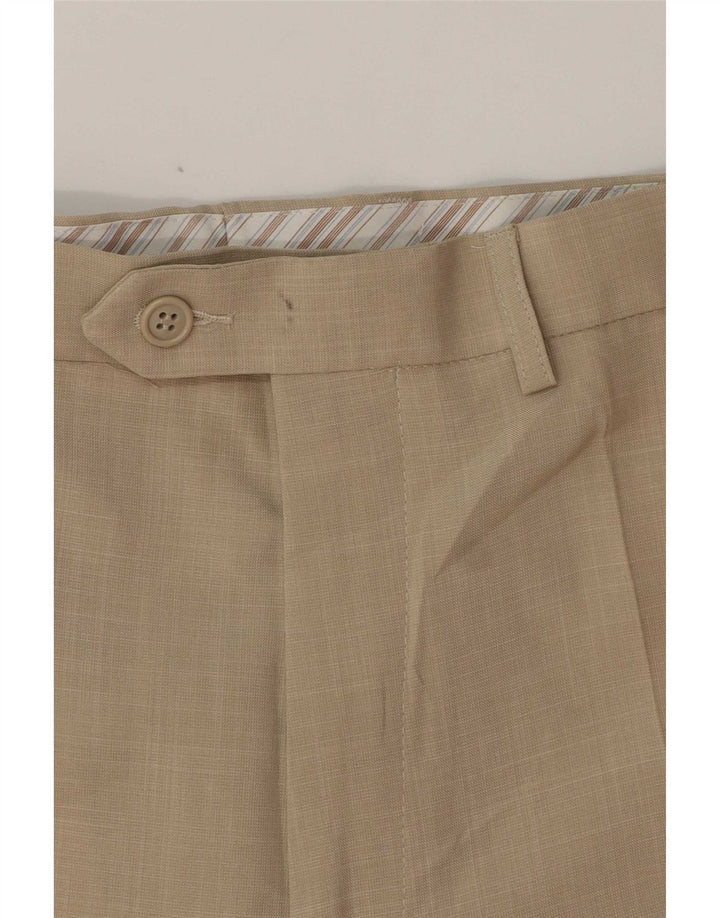 Marks & Spencer Pantaloni drepți pentru bărbați L34 L28 poliester bej