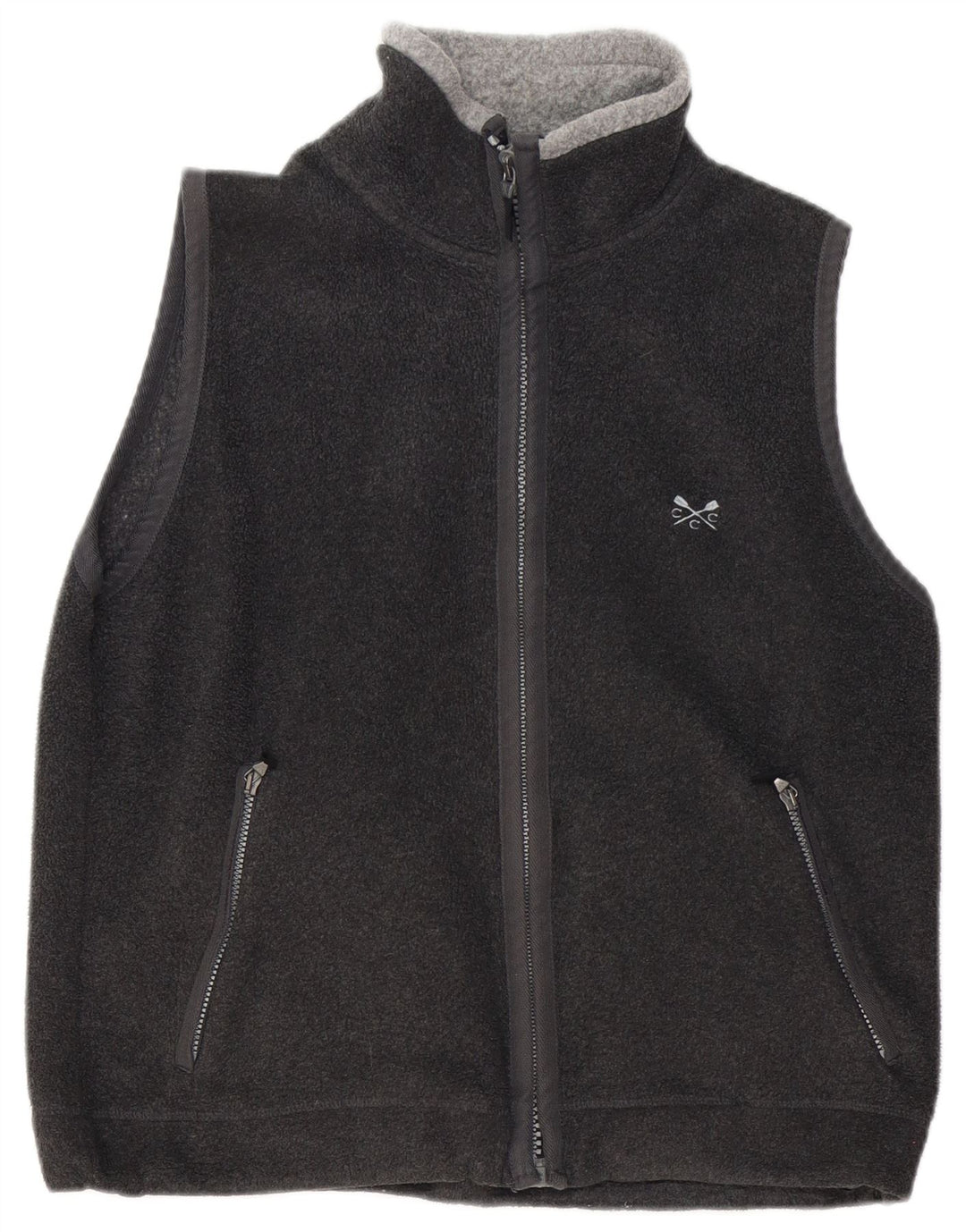 CREW CLOTHING Gilet pentru bărbați din lână UK 36 Small Gri Poliester