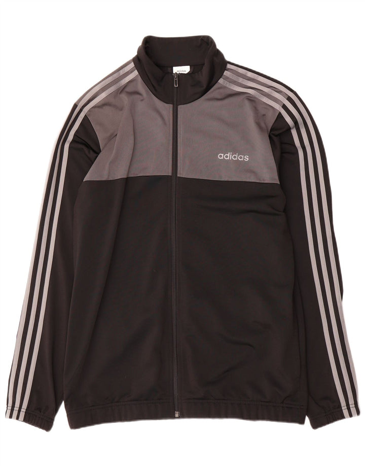 Jachetă de trening Adidas pentru bărbați Marea Britanie 44/46 Poliester color bloc negru mare