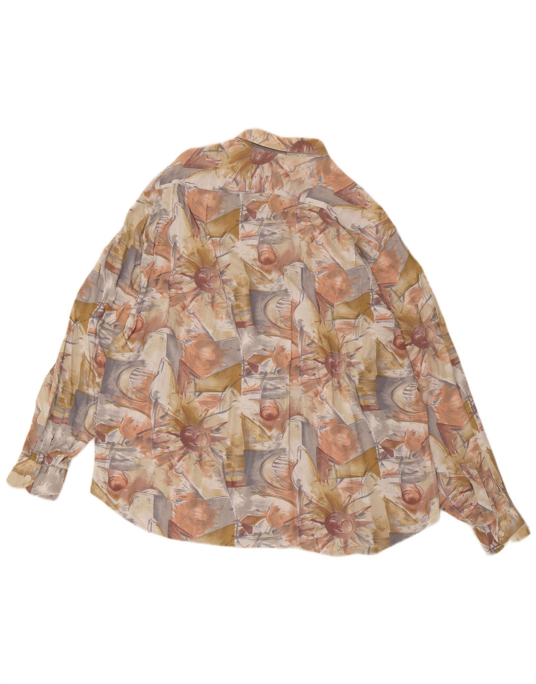 Cămașă pentru bărbați VINTAGE cu model abstract, mare, multicoloră