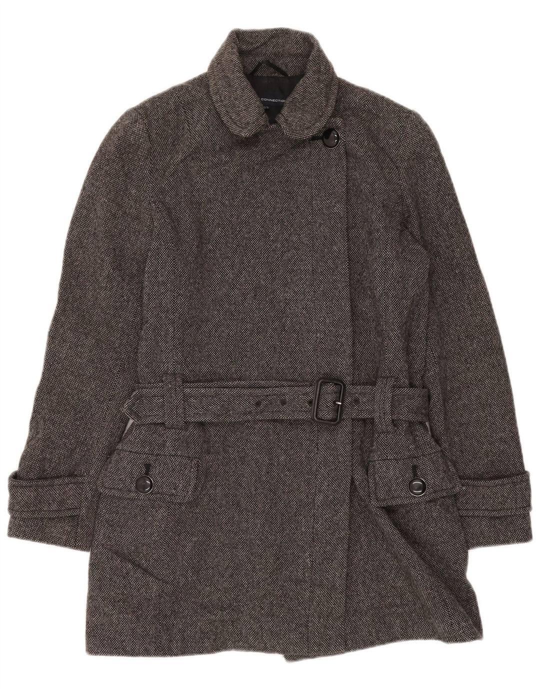 FRENCH CONNECTION Palton pentru femei UK 12 Medium Gri Lână