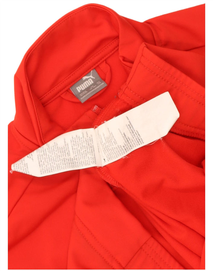 Jachetă Puma pentru fete, 15-16 ani, poliester color bloc roșu