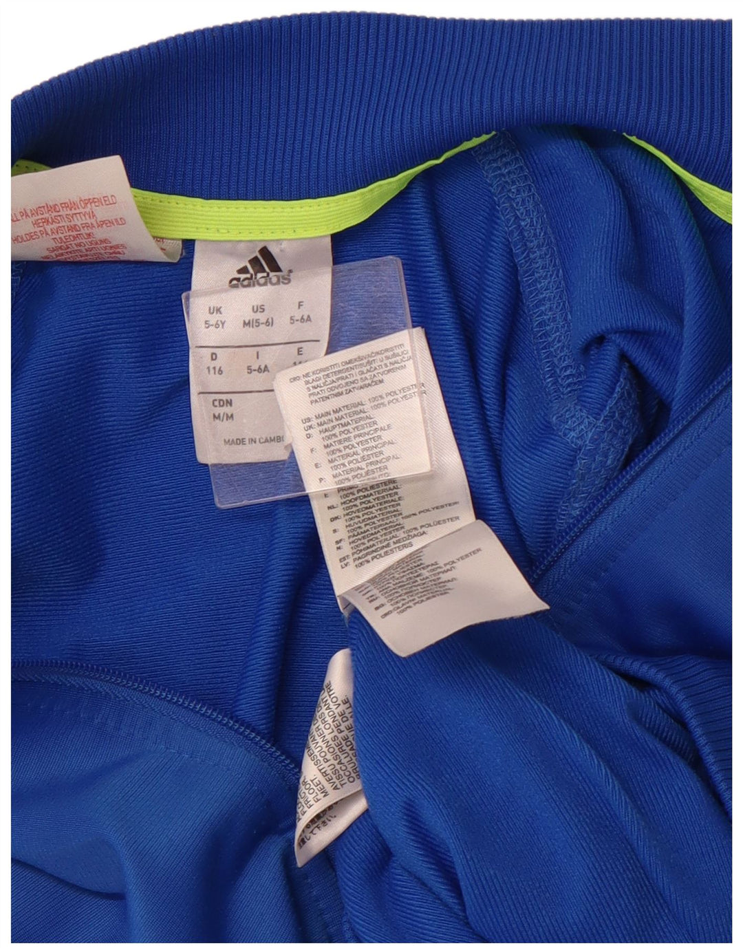 Jachetă de trening pentru băieți ADIDAS 5-6 ani poliester albastru