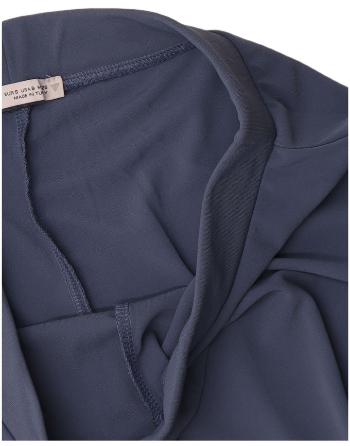 Pantaloni de trening Zara pentru femei cu talie înaltă UK 8, poliester, albastru mic