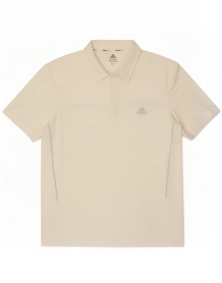 Tricou polo Adidas Climalite pentru bărbați 2XL, poliester alb