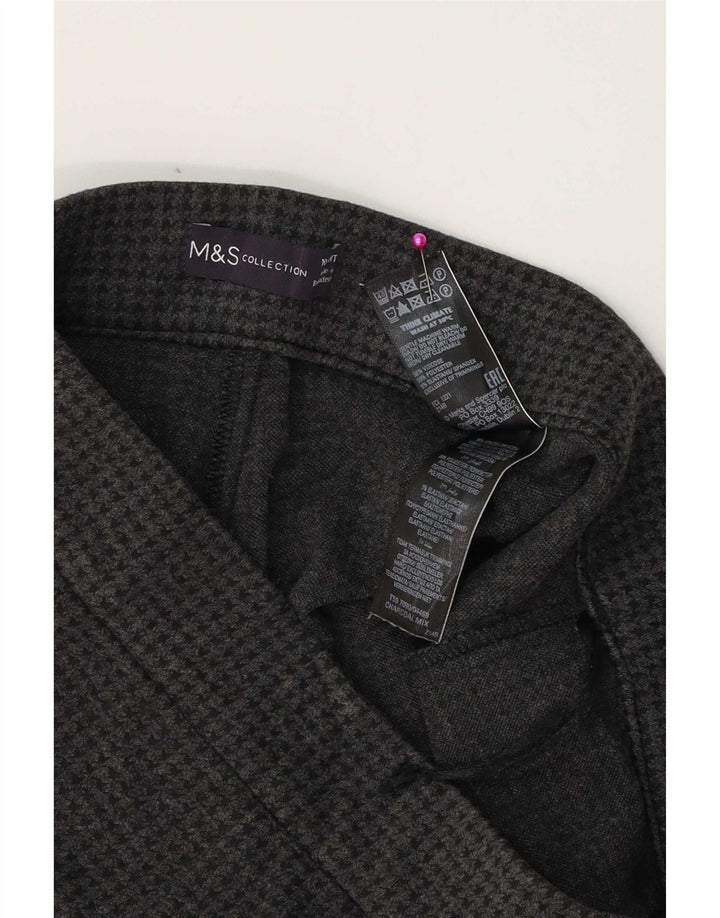 Leggings pentru femei Marks & Spencer UK 10 Small W28 L23 Gri Houndstooth
