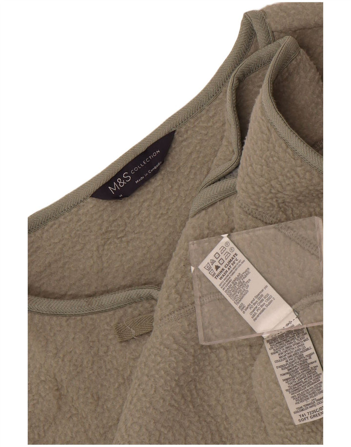 Jachetă fleece pentru femei Marks & Spencer UK 14 Medium Kaki Poliester