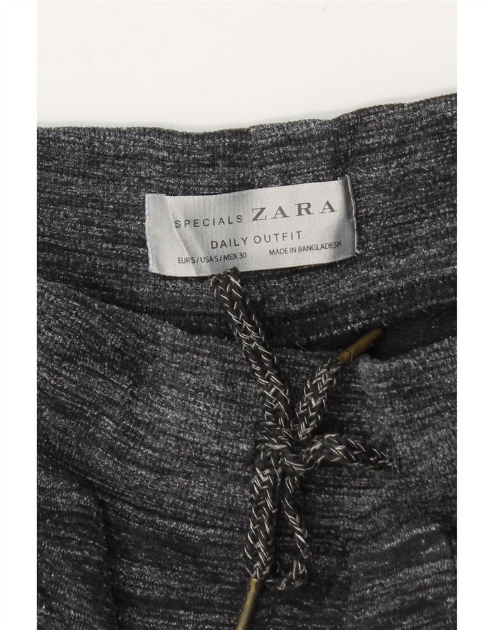 Pantaloni scurți sport pentru bărbați Zara, bumbac cu pete mici, gri