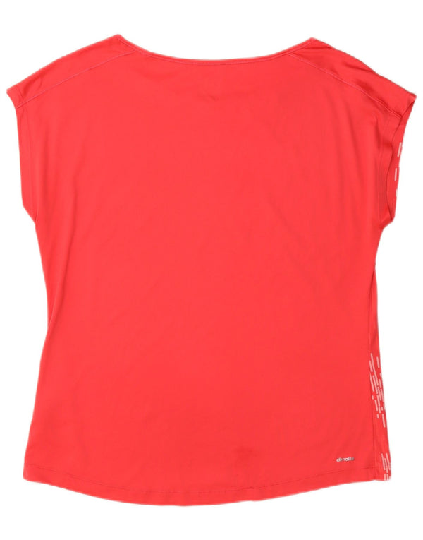 Tricou cu grafic Climalite Adidas pentru femei Top Marea Britanie 16/18 Poliester roșu mare