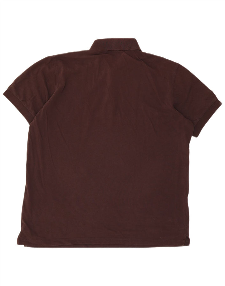 Tricou polo pentru bărbați Hugo Boss, bumbac maro mare