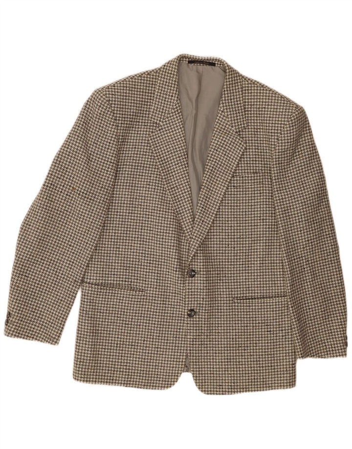 Jachetă blazer pentru bărbați Division Vogue, cu 2 nasturi, UK 38 Medium Gri Houndstooth