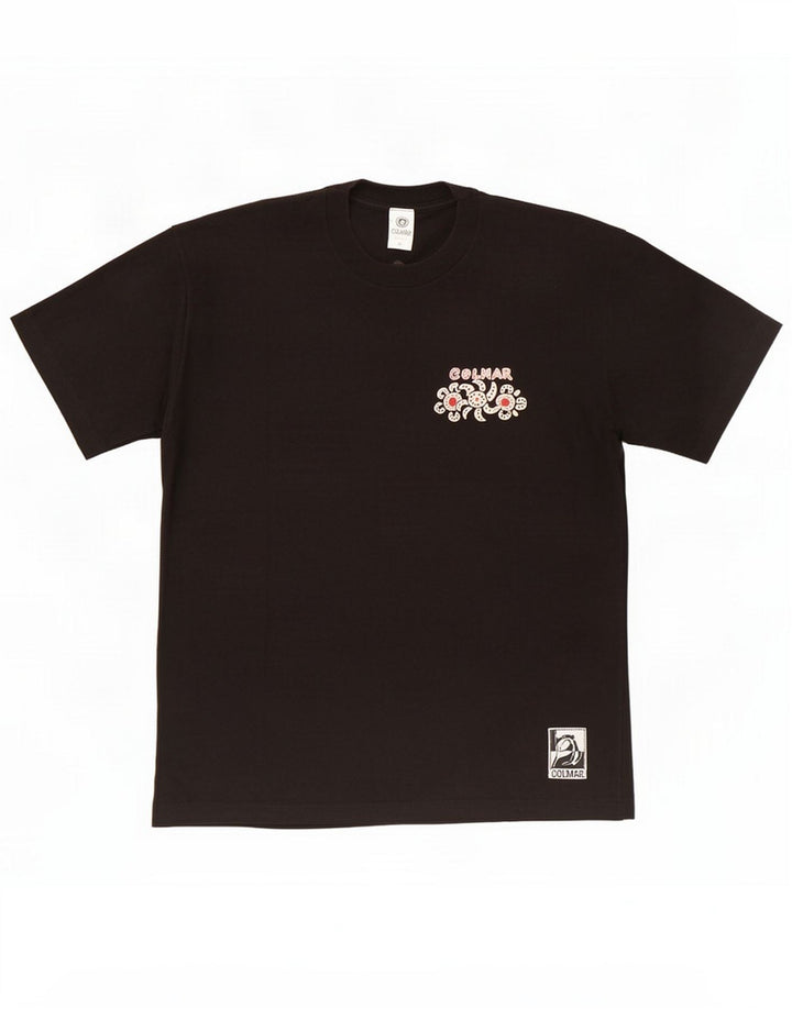 Colmar Tricou cu grafică pentru bărbați Top Mediu Negru Bumbac