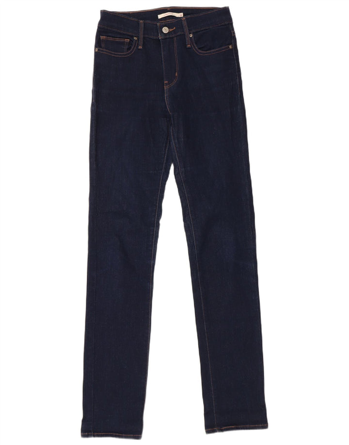 Blugi Levi's pentru femei Slimming Slim W26 L32 Bumbac bleumarin