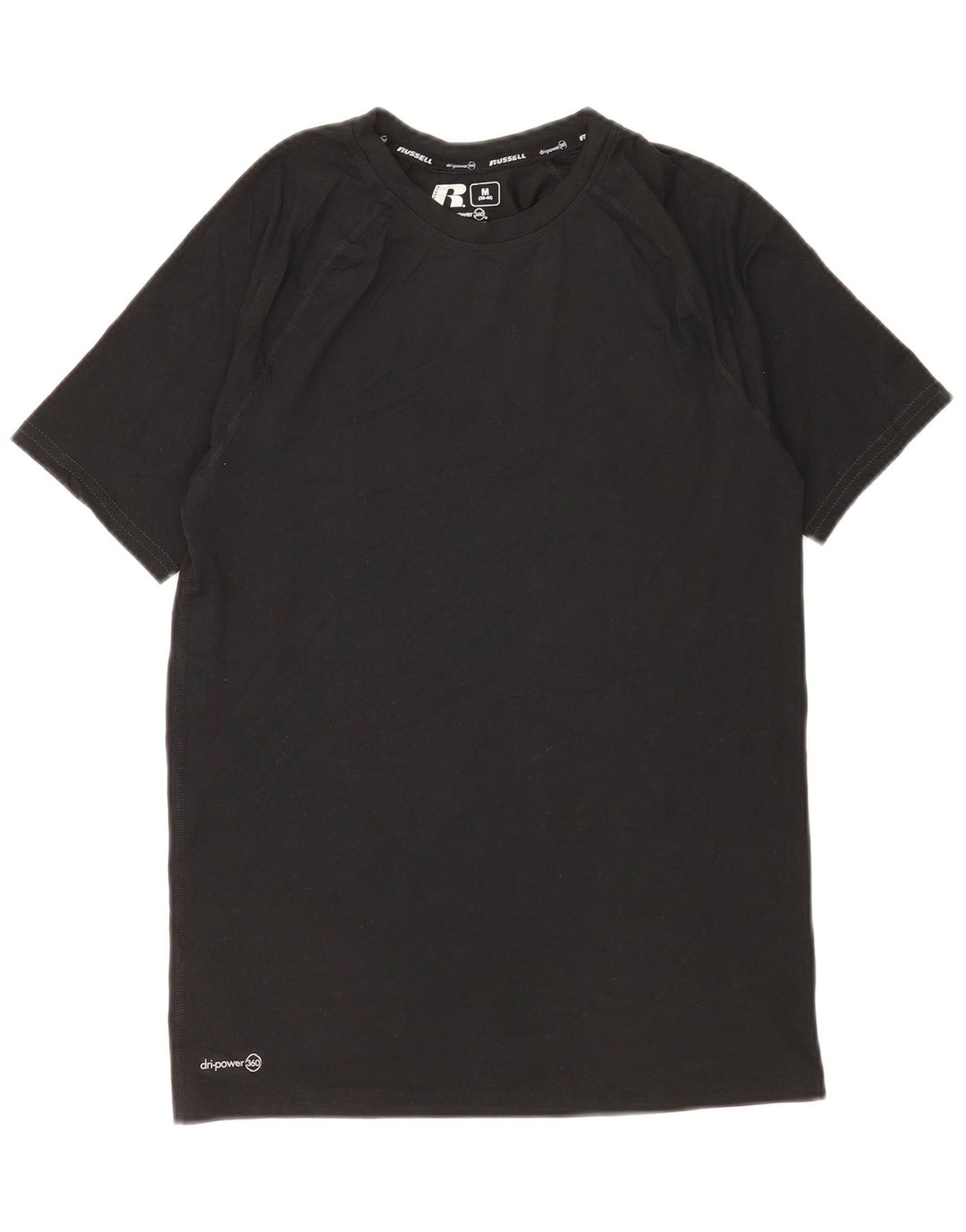 Tricou Russell Athletic pentru bărbați Dri-Power Top UK 38/40 Poliester mediu negru