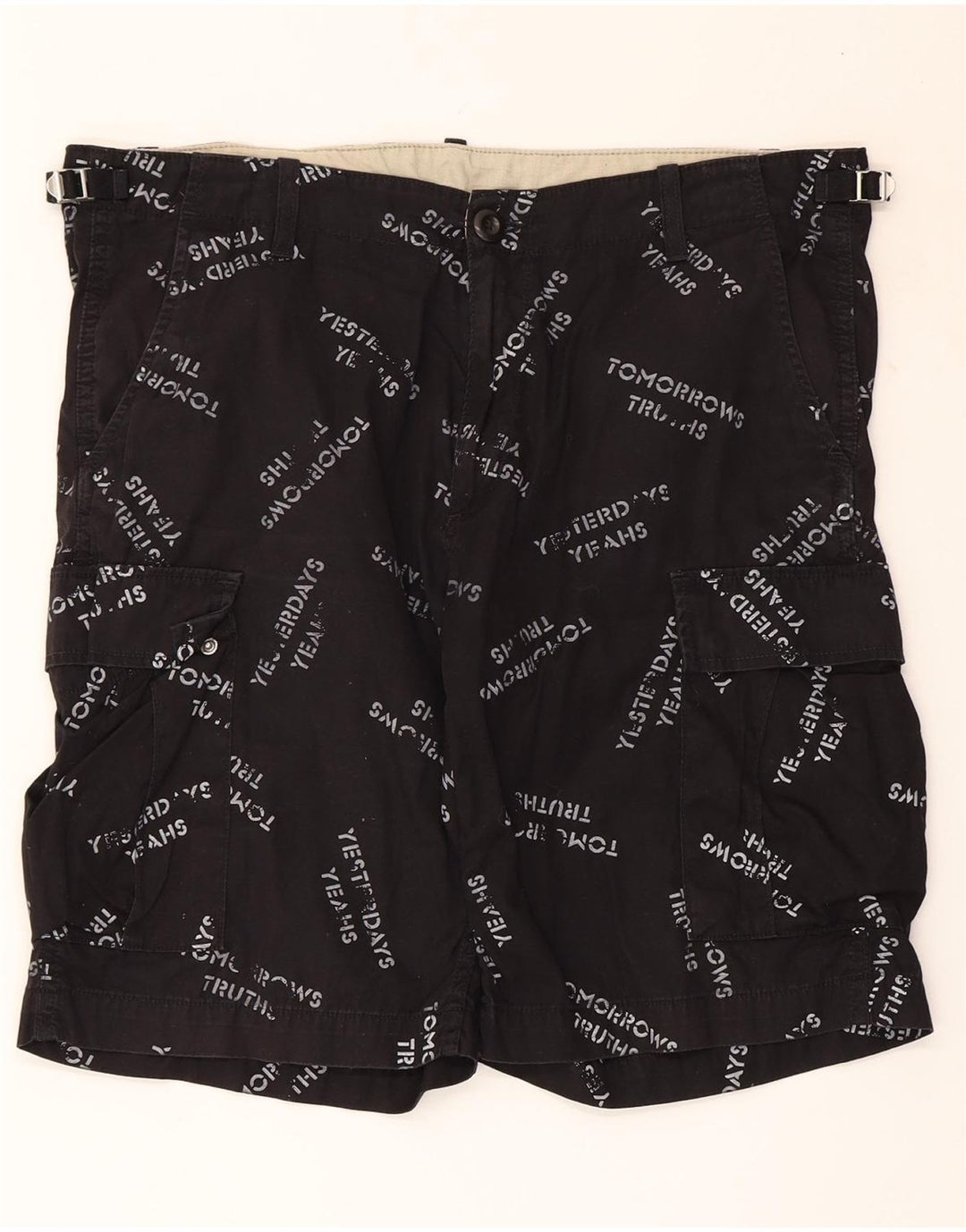 Pantaloni scurți CARHARTT pentru bărbați cu grafic cargo W34, mari, negru, bumbac