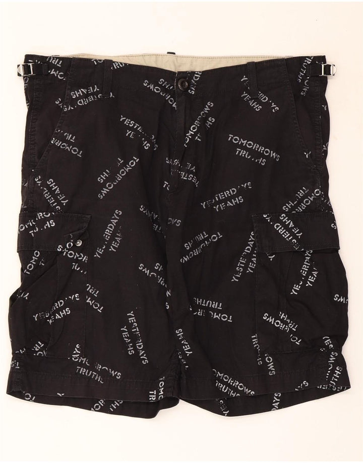 Pantaloni scurți CARHARTT pentru bărbați cu grafic cargo W34, mari, negru, bumbac