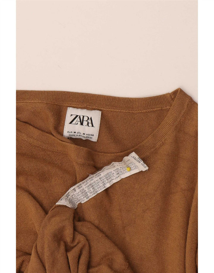 Pulover pentru bărbați Zara, cu gât de barcă, viscoză, bej mediu