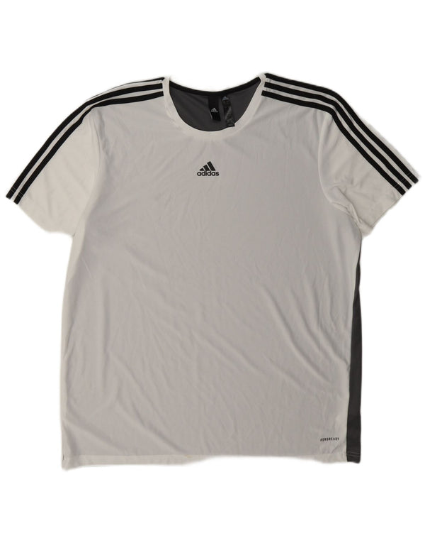 Tricou pentru bărbați Adidas Aeroready Top XL, alb, poliester color bloc