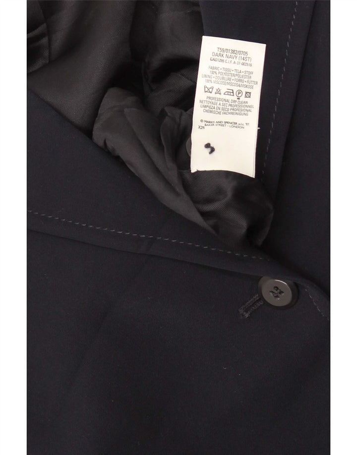 Palton pentru femei Marks & Spencer St. Michael UK 14 mare, poliester bleumarin