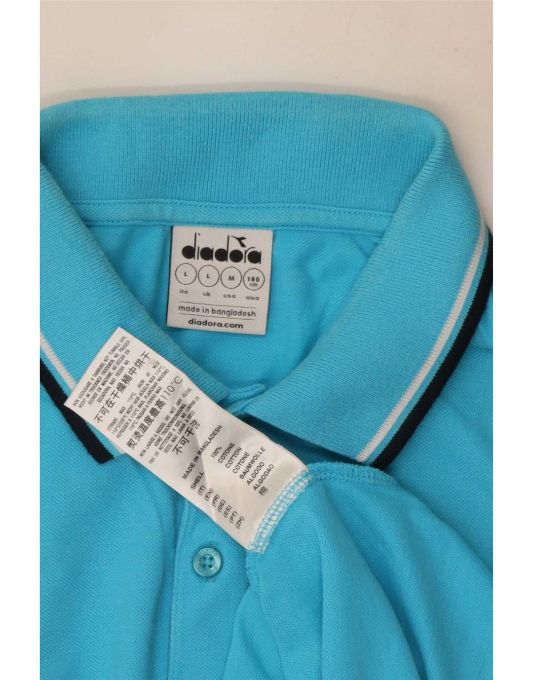 Tricou polo pentru bărbați Diadora, mare, albastru, bumbac