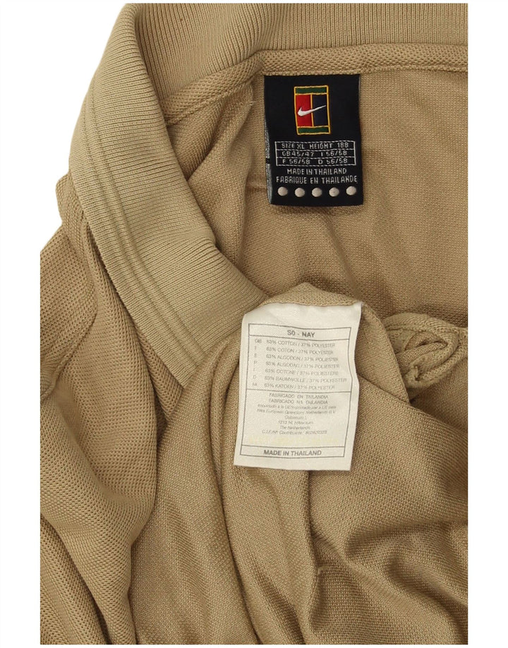 Tricou polo NIKE pentru bărbați UK 45/47 XL bumbac bej