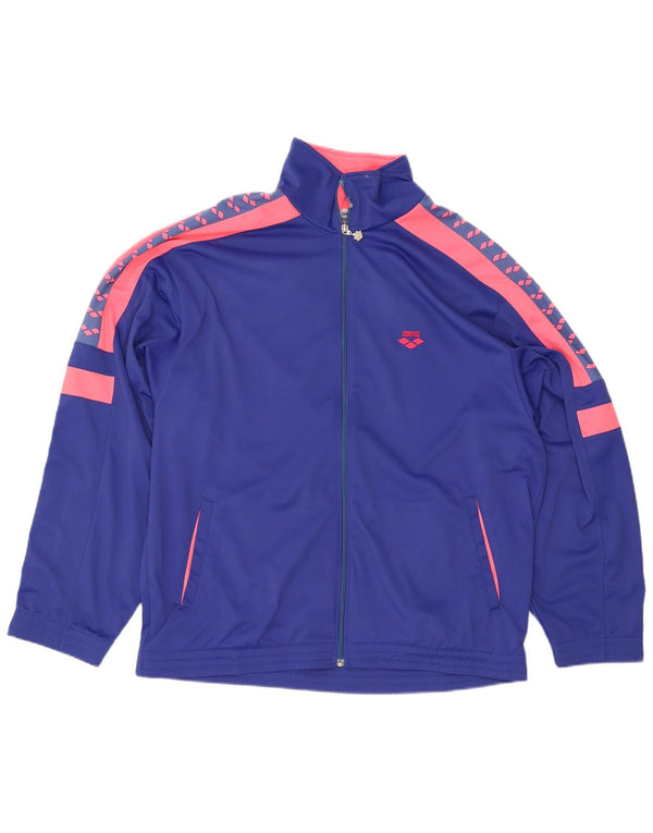 Jachetă de trening cu grafică Arena pentru bărbați, 2XL, albastru, bloc de culoare