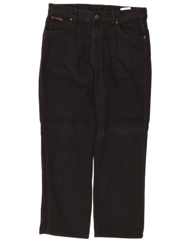 WRANGLER Blugi drepte pentru bărbați Texas W34 L28 bumbac negru