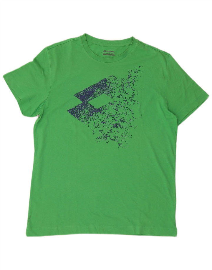 Tricou grafic pentru bărbați Lotto Top verde mediu