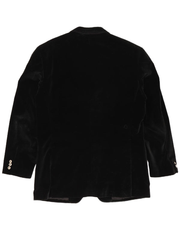 Jachetă Versace pentru bărbați din catifea cu 4 nasturi, IT 52 XL, bumbac negru