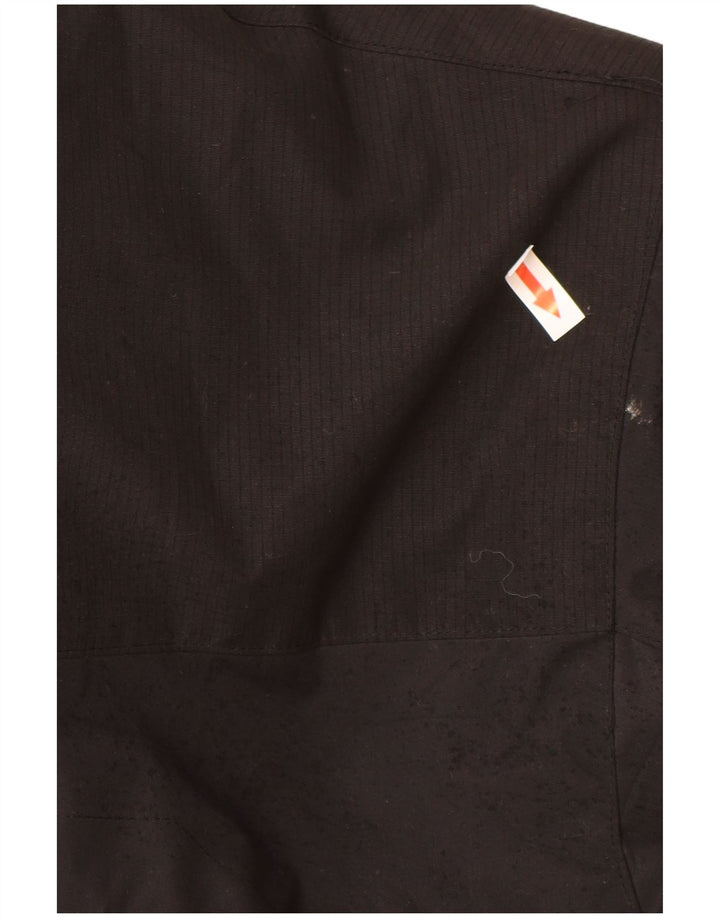 Jachetă parka cu glugă vintage pentru bărbați UK 38, nailon mediu negru
