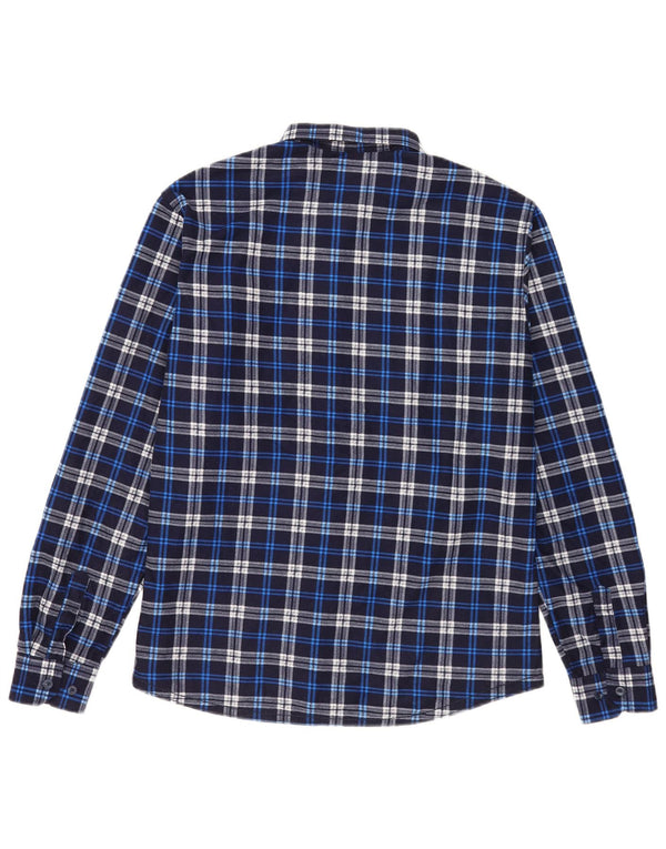 Cămașă de flanel pentru bărbați, 2XL, albastru, carouri