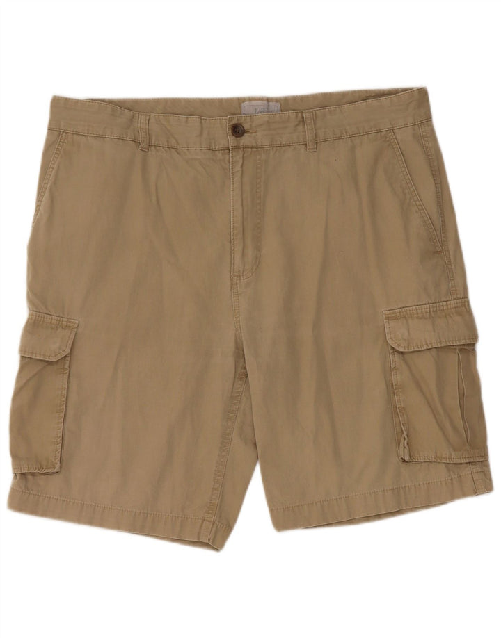 Pantaloni scurți cargo pentru bărbați Marks & Spencer W36 XL bumbac bej