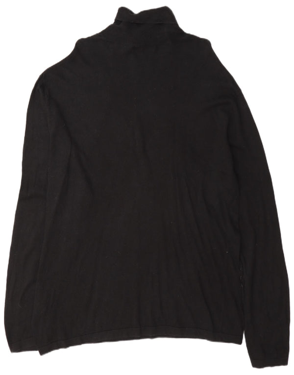 Pulover Nautica pentru bărbați cu gât rulat, bumbac negru 2XL