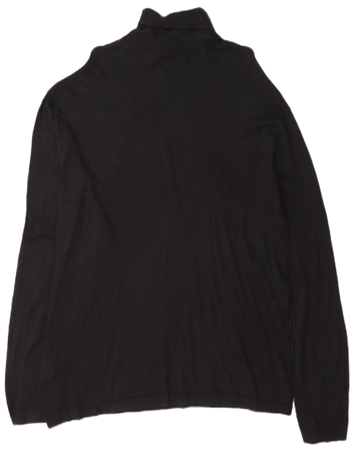 Pulover Nautica pentru bărbați cu gât rulat, bumbac negru 2XL