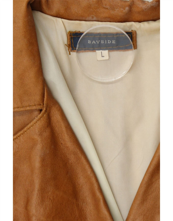 Geacă de piele pentru femei Bayside UK 14, mare, maro, din piele